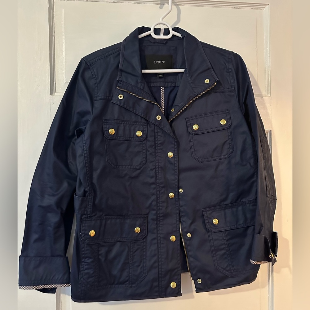 EUC JCREW jacket, navy, size medium